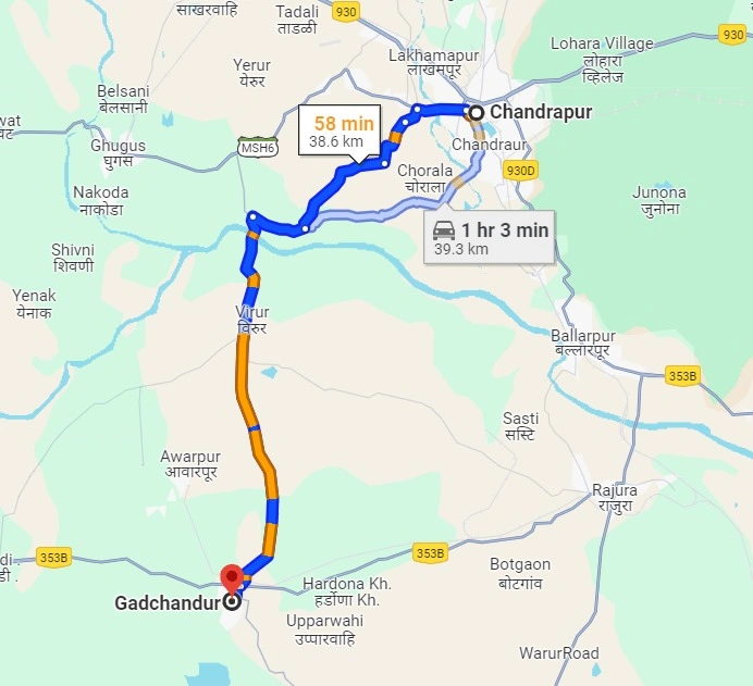 Chandrapur to Gadchandur Taxi
