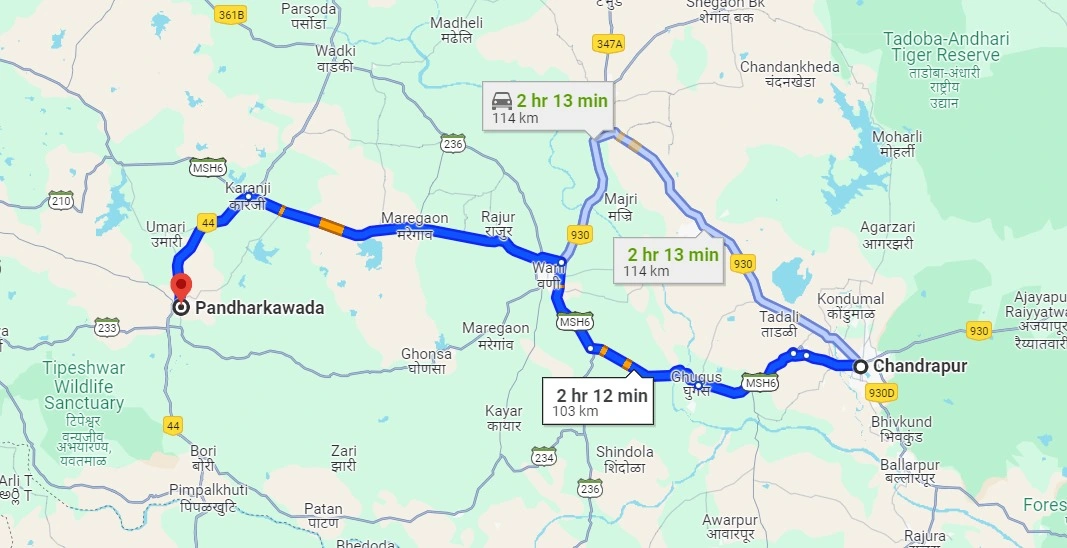 Chandrapur to Pandharkawada Taxi